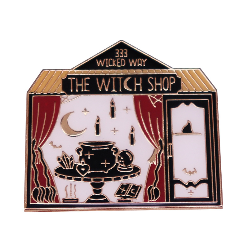 Vintage Collectibles Store - เข็มกลัดเคลือบอีนาเมลคุณภาพสูง, เข็มกลัดจาก Magic Store, เข็มกลัดสำหรับนักสะสมอนิเมะ, เสื้อผ้า,