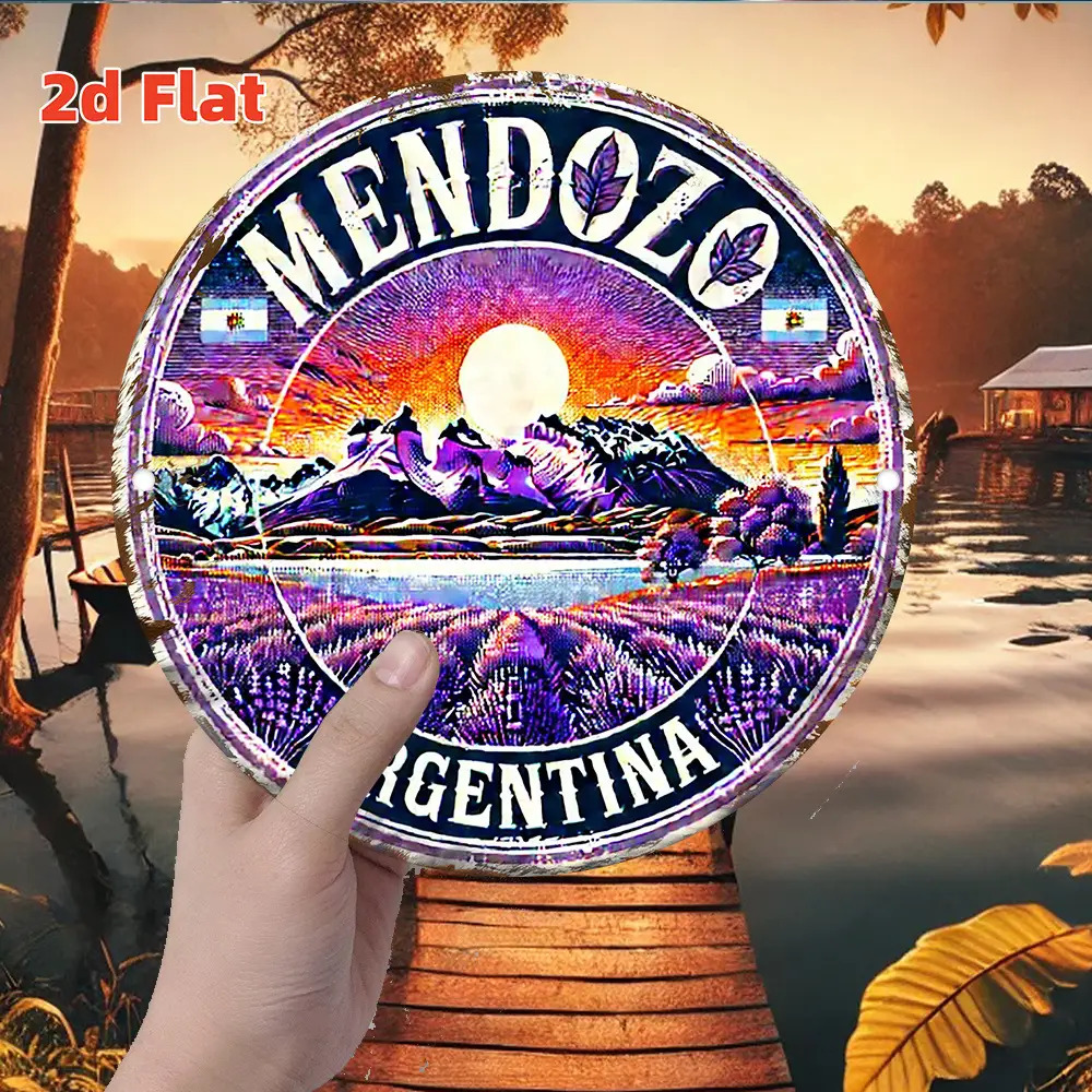 Vintage Collectible Plates - ป้ายโลหะตกแต่งผนัง 2D Flat, 2D Flat Retro