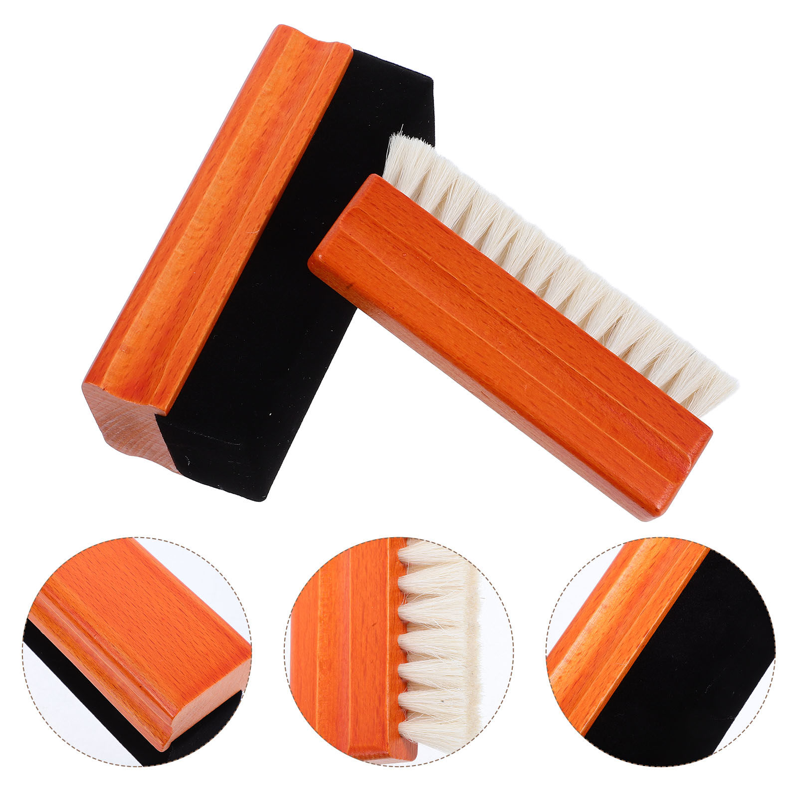 Vinyl Record Cleaner - ชุดแปรงทำความสะอาดแผ่นเสียงไวนิล 2 ชิ้น ด้ามจับไม้บีช ออกแบบตามหลักสรีรศาสตร์ ขจัดฝุ่นละออง