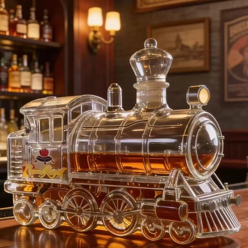 ขวดแก้วทรงรถจักรไอน้ำวินเทจ ขว - Vintage Collectible Liquor Bottles บทวิจารณ์และราคา
