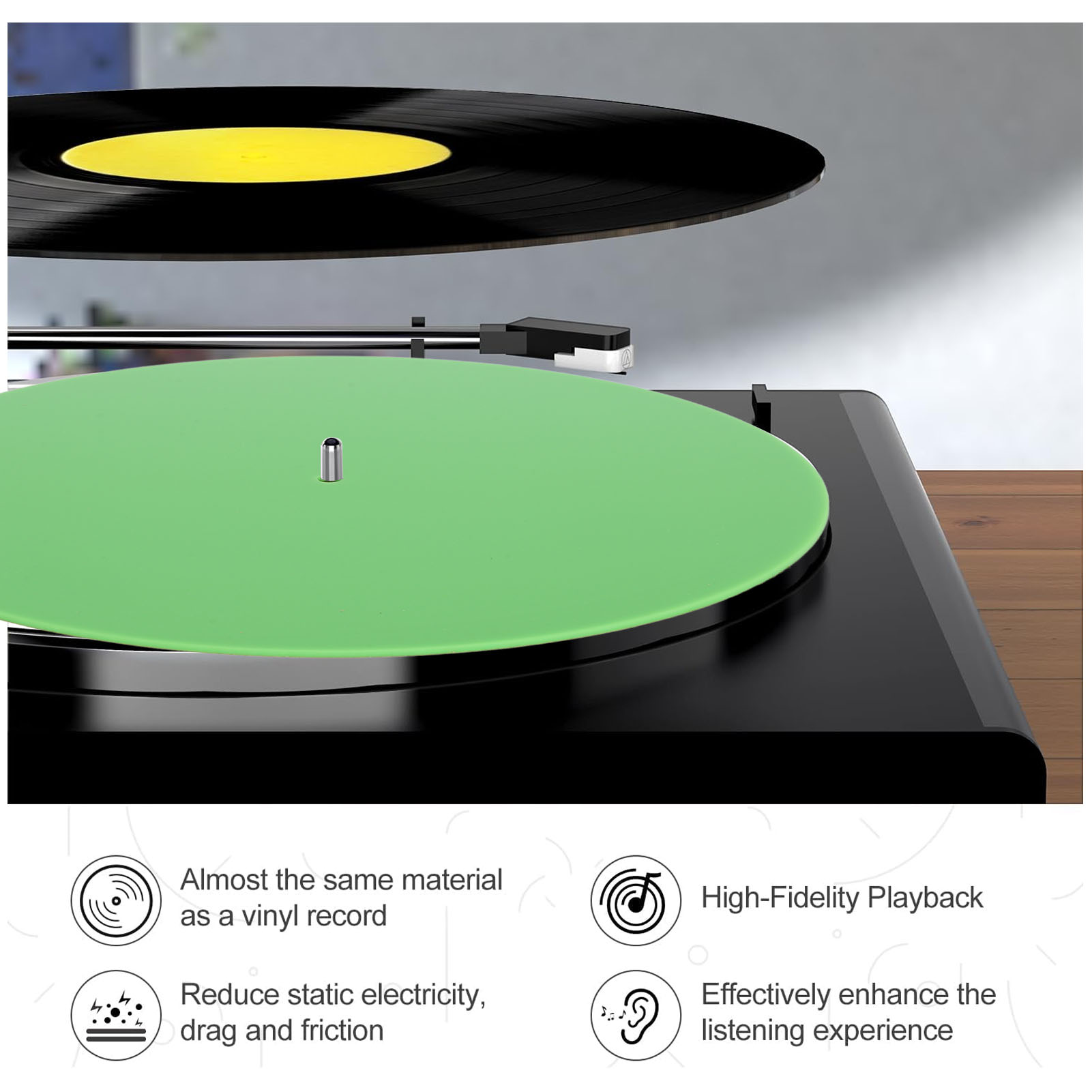 บันทึก Platter Slipmat แผ่นเสี - Vinyl Record Cleaner บทวิจารณ์และราคา