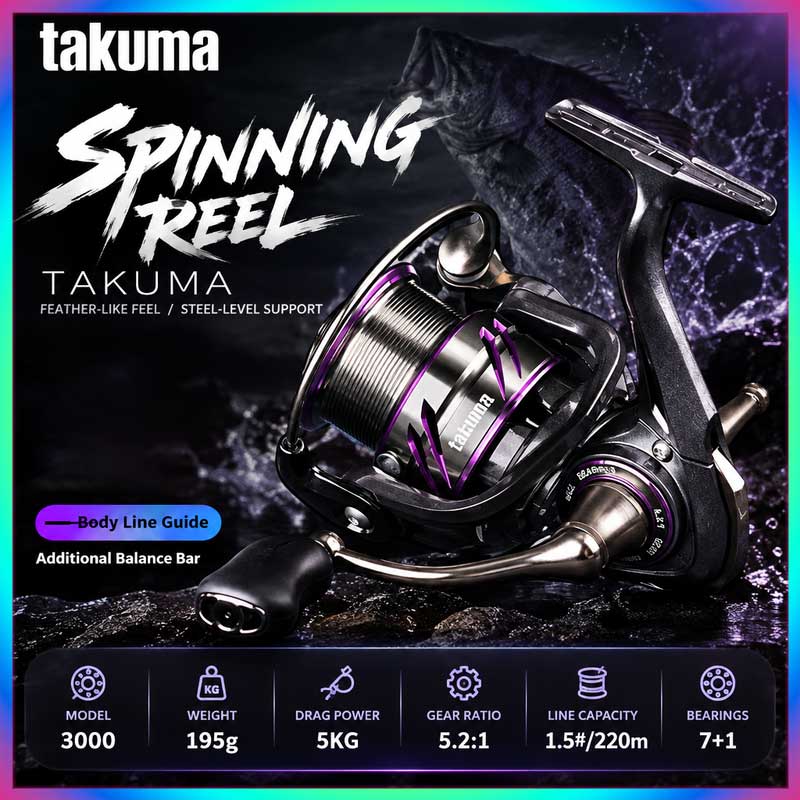 รอกสปินนิ่งน้ำหนักเบา Takuma L - Developing Tank Reel บทวิจารณ์และราคา