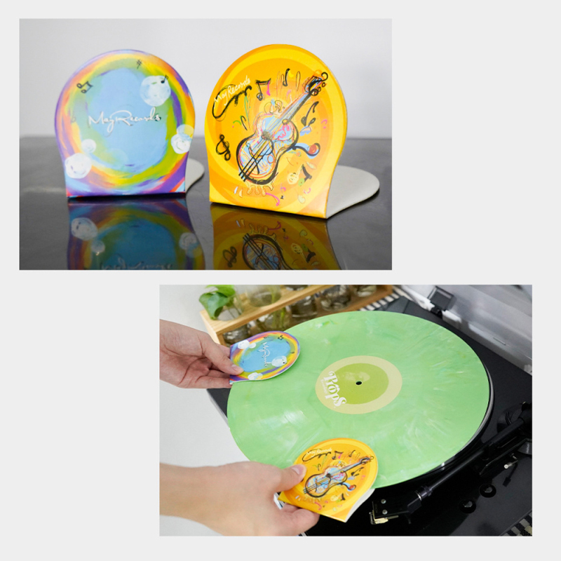 2ชิ้นแผ่นทำความสะอาดแผ่นเสียงม - Vinyl Record Cleaner บทวิจารณ์และราคา