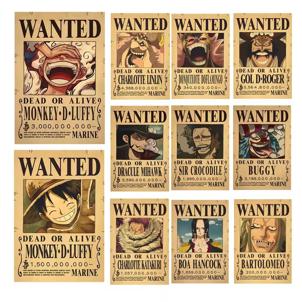 อะนิเมะวันพีซ โปสเตอร์ประกาศจั - Vintage Collectible Posters บทวิจารณ์และราคา